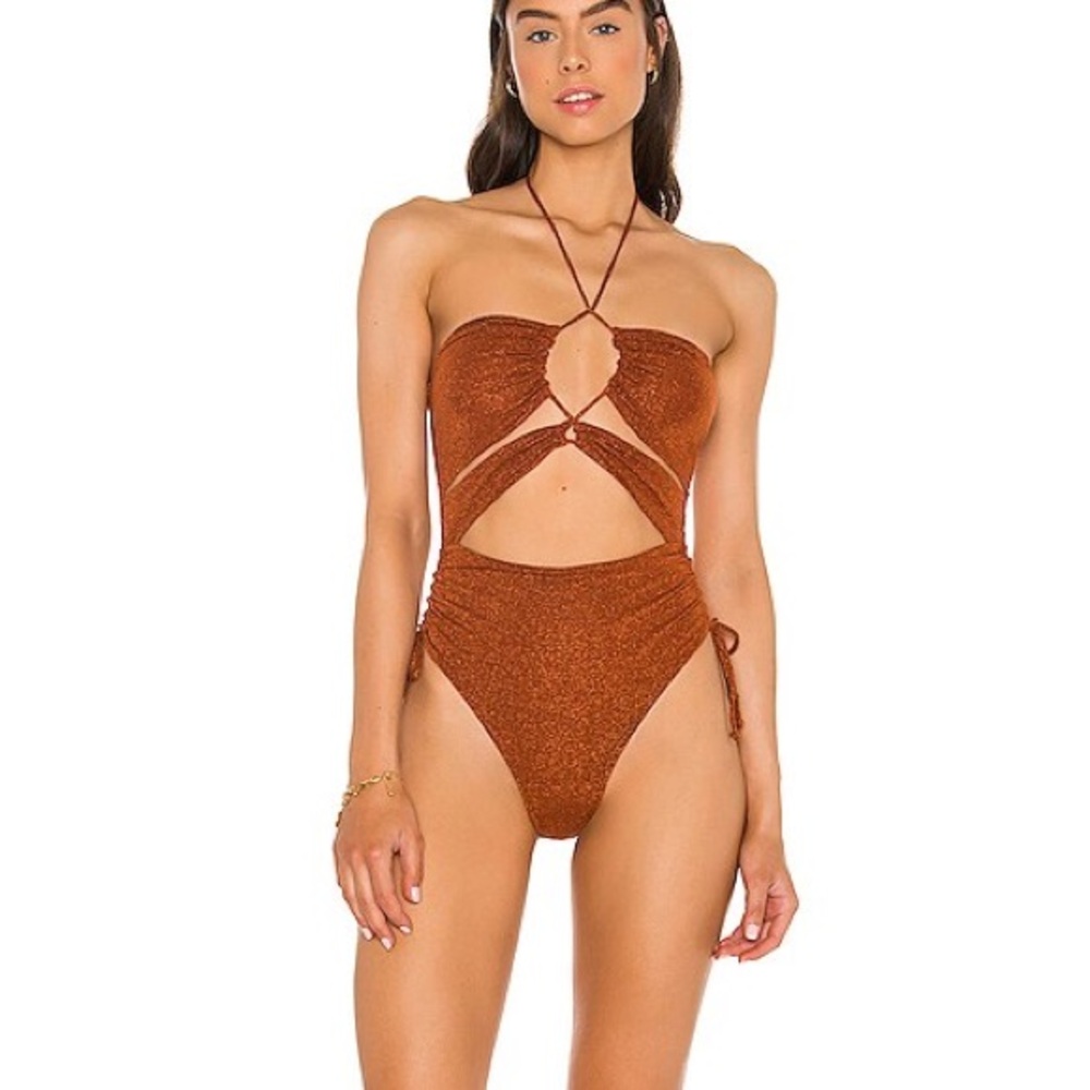 Devon Windsor Faye full piece swimsuit in color Sienna